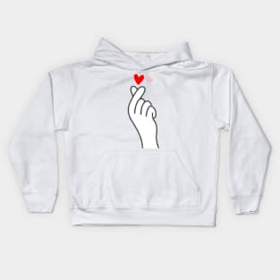 Finger Heart. ❤️ Está Bom, Ta Bom, 따봉 Kids Hoodie